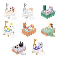 mofusand: colección de figuras gatitos a la hora del baño