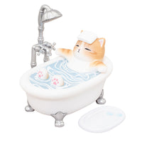 mofusand: colección de figuras gatitos a la hora del baño