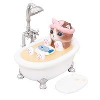 mofusand: colección de figuras gatitos a la hora del baño