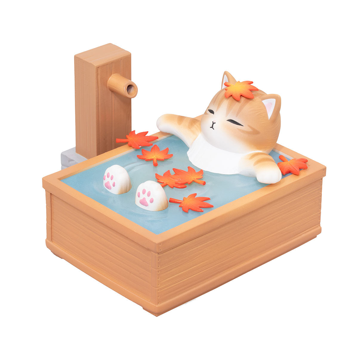 mofusand: colección de figuras gatitos a la hora del baño