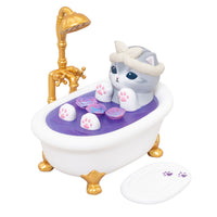 mofusand: colección de figuras gatitos a la hora del baño