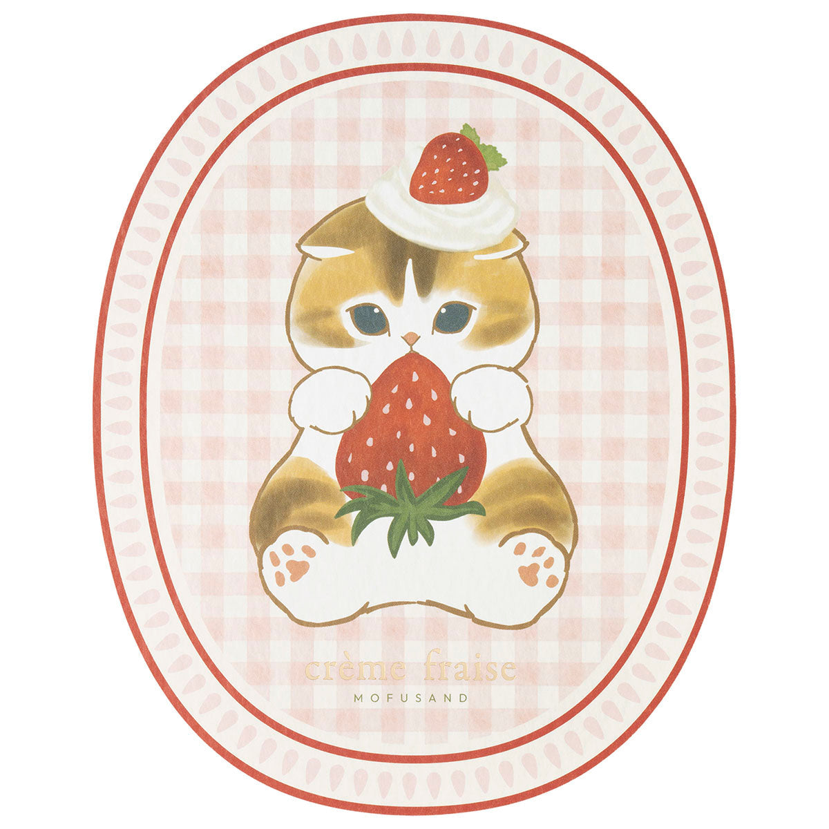 Postal troquelada mofusand MERCI STRAWBERRY