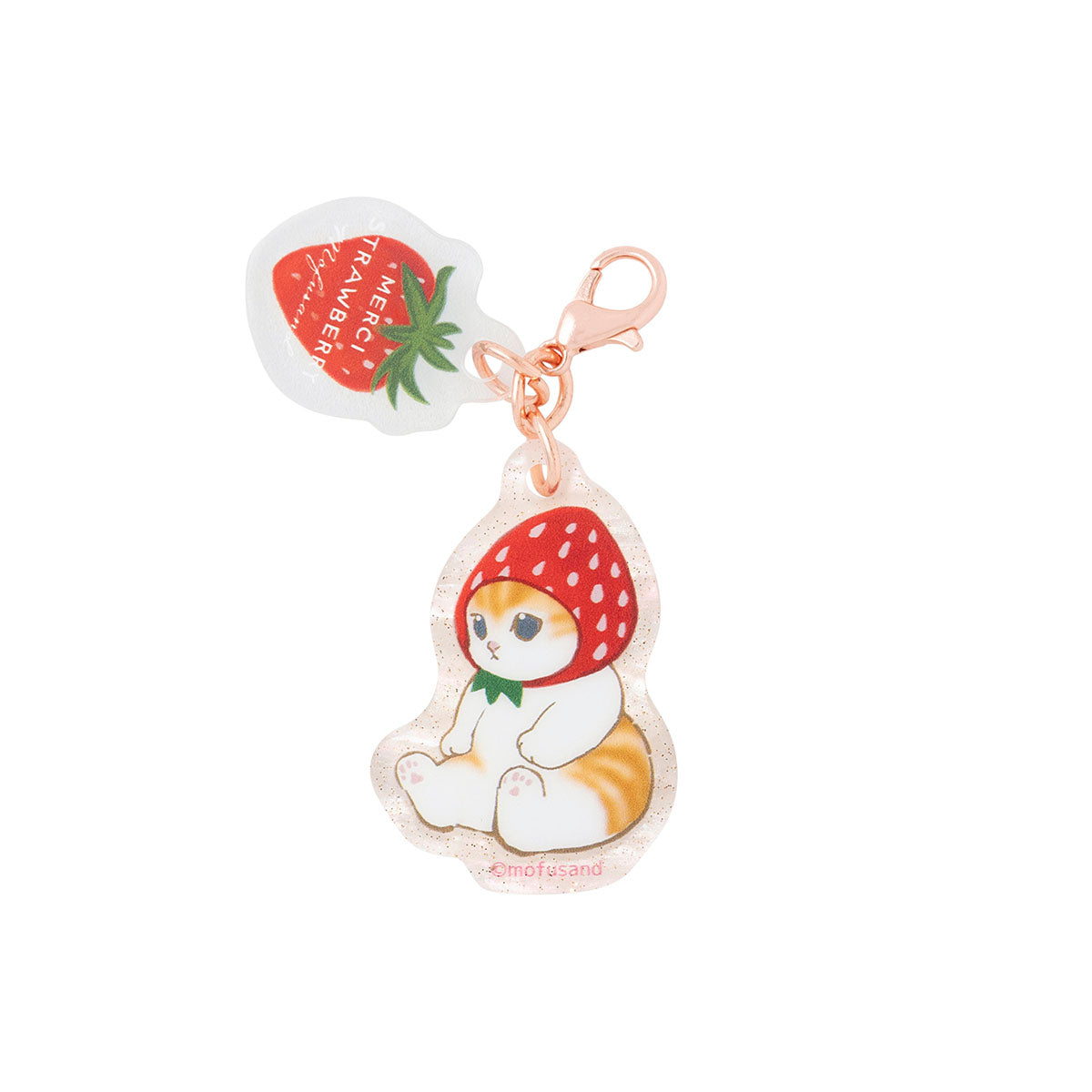 Mofusand: colgante acrílico mini Merci Strawberry