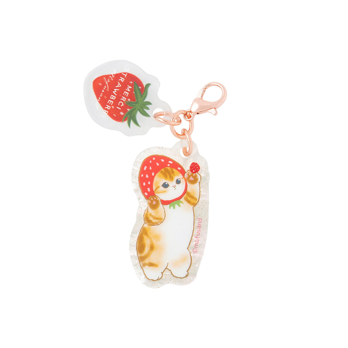 Mofusand: colgante acrílico mini Merci Strawberry