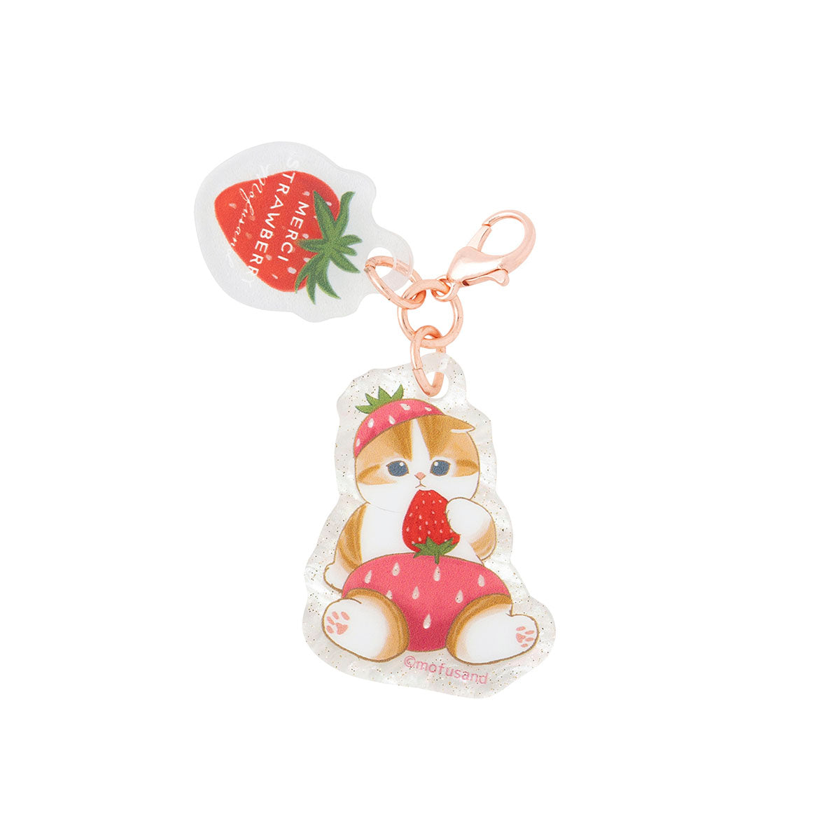 Mofusand: colgante acrílico mini Merci Strawberry