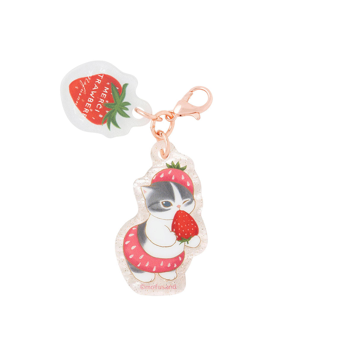 Mofusand: colgante acrílico mini Merci Strawberry