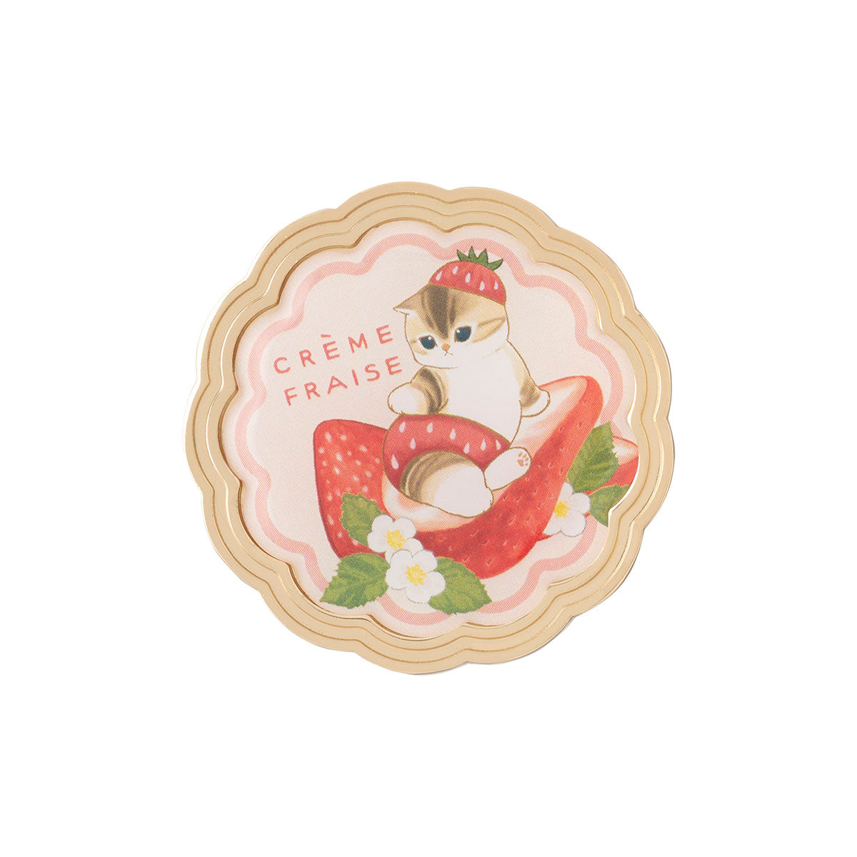 Pin metálico mini mofusand MERCI STRAWBERRY