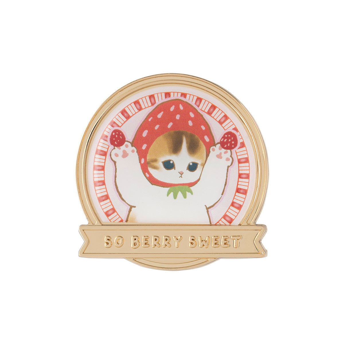 Pin metálico mini mofusand MERCI STRAWBERRY
