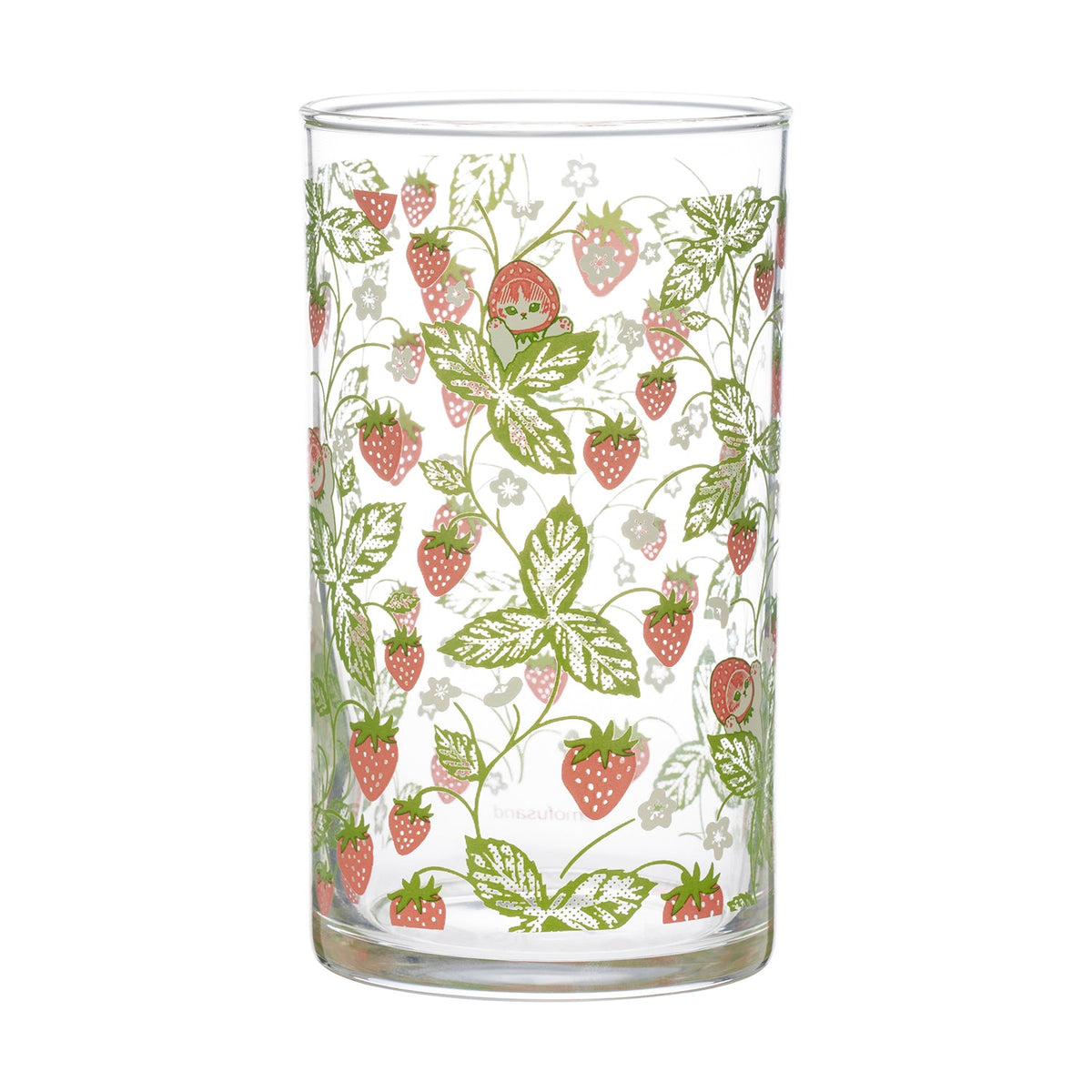 Vaso recto mofusand MERCI STRAWBERRY rosado