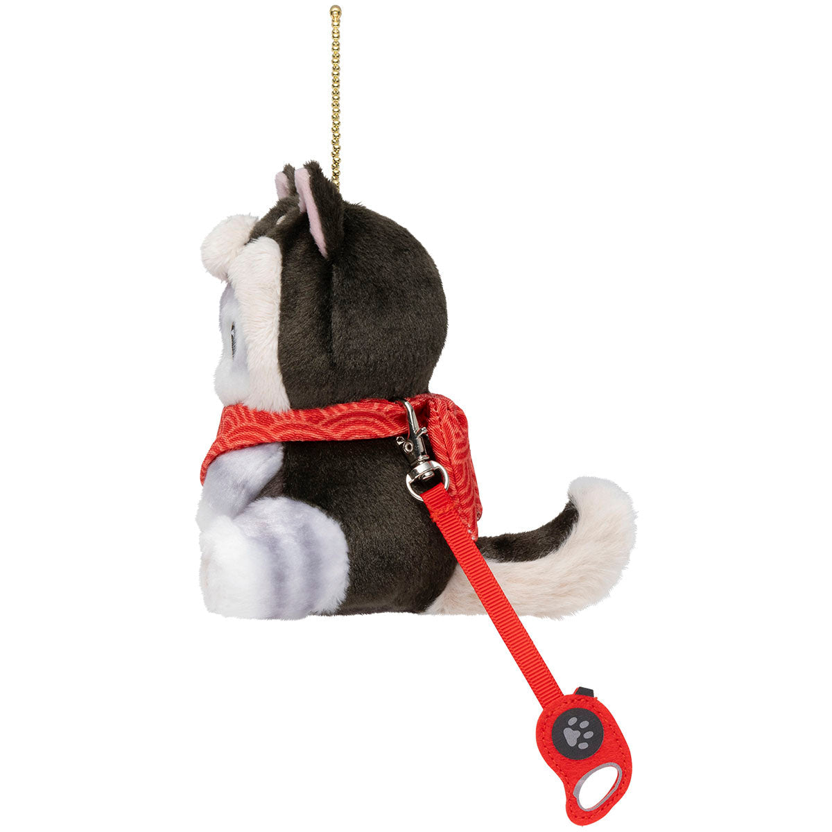 Llavero mofusand de gato Shiba Inu negro