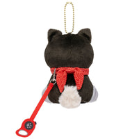 Llavero mofusand de gato Shiba Inu negro