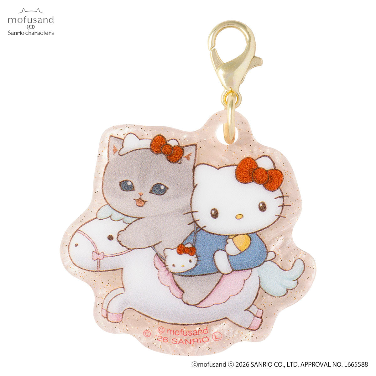 Charm acrílico marmoleado sorpresa Mofusand x Sanrio