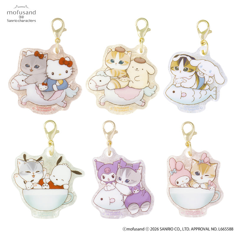 Charm acrílico marmoleado sorpresa Mofusand x Sanrio