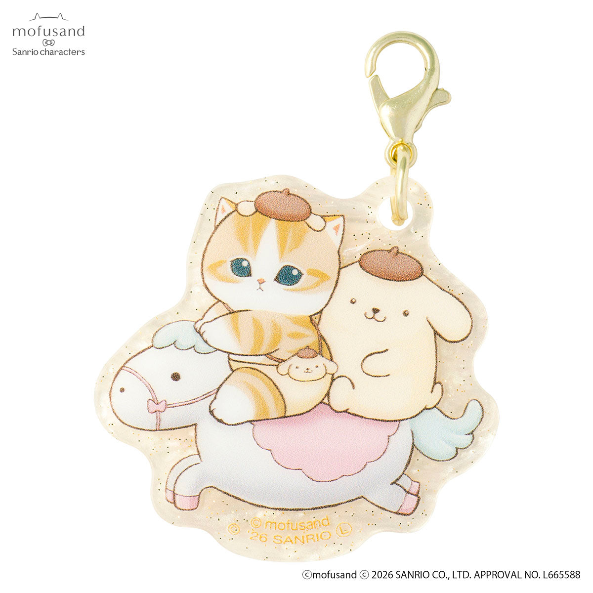 Charm acrílico marmoleado sorpresa Mofusand x Sanrio