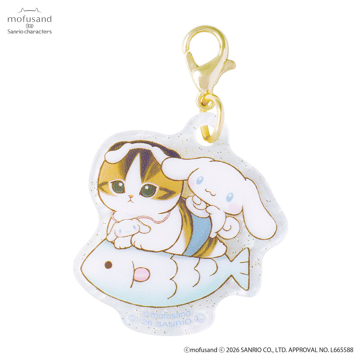 Charm acrílico marmoleado sorpresa Mofusand x Sanrio