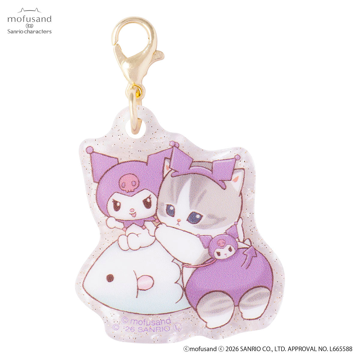 Charm acrílico marmoleado sorpresa Mofusand x Sanrio