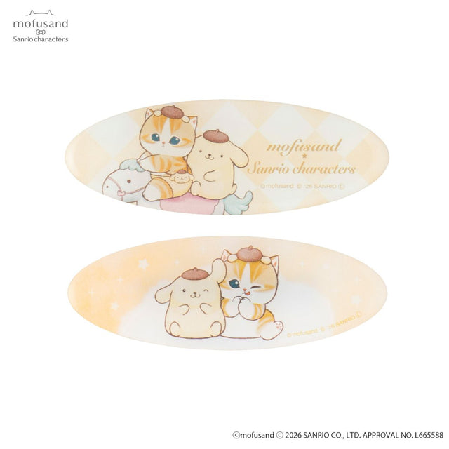Mofusand x Sanrio: set de 2 clips de Pompompurin