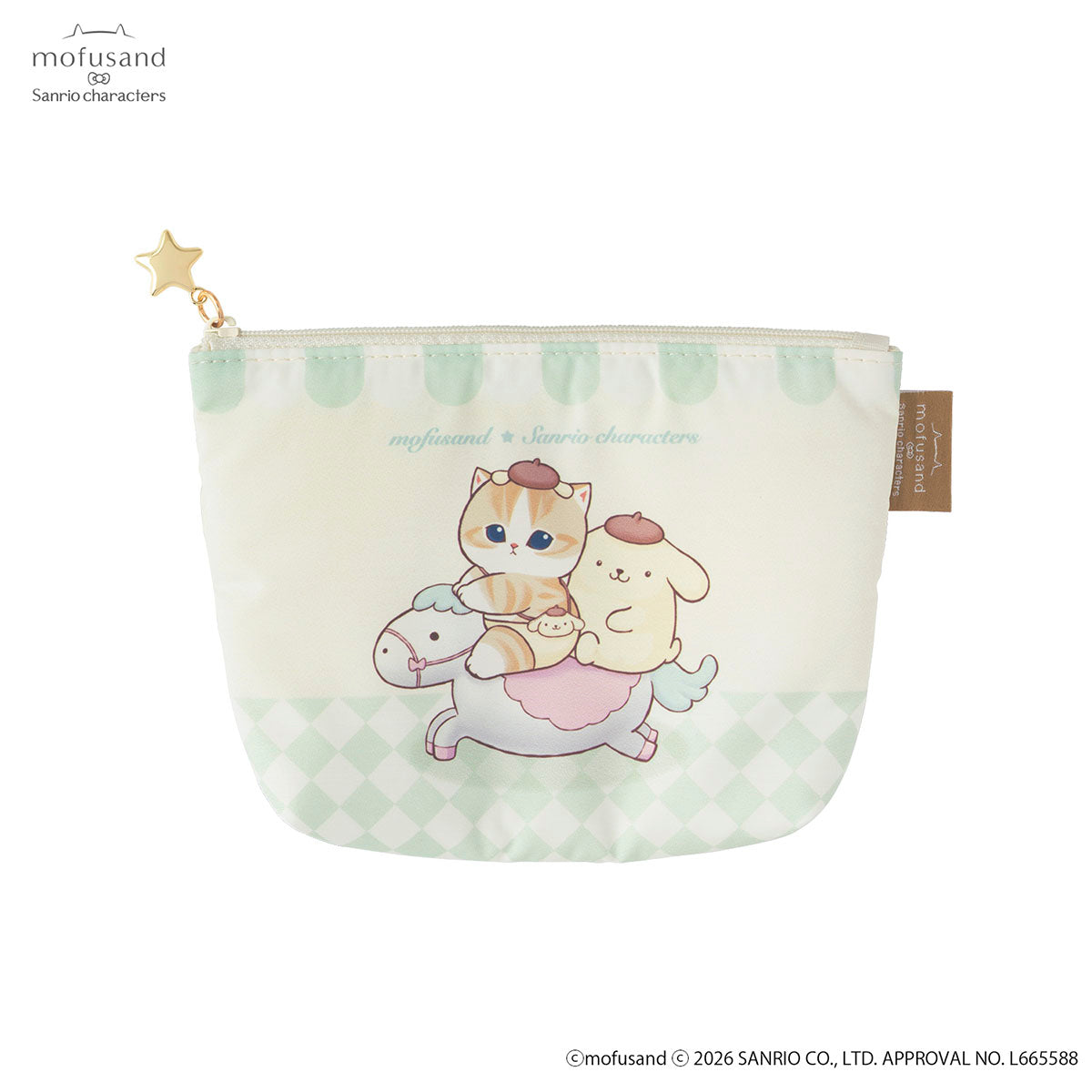 Estuche mofusand x Sanrio con Pompompurin