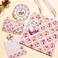 Llavero mofusand Merci Strawberry: gato blanco con frutilla