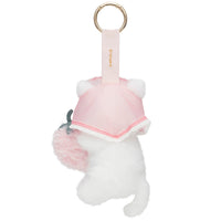 Llavero mofusand Merci Strawberry: gato blanco con frutilla