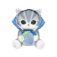 Peluche mofusand Merci Strawberry con frutilla azul