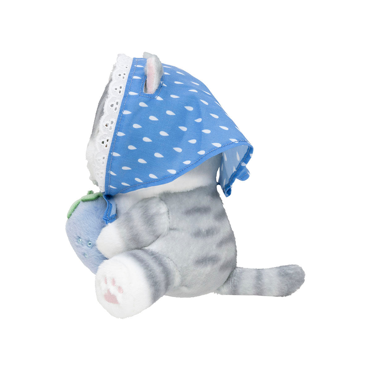 Peluche mofusand Merci Strawberry con frutilla azul