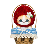 mofusand MERCI STRAWBERRY: peluche en canasto