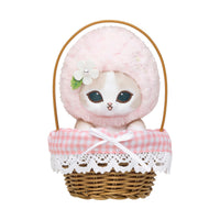Peluche Mofusand con canasto de frutilla rosada
