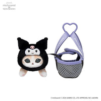 Peluche de gatito mofusand con bolso de Kuromi