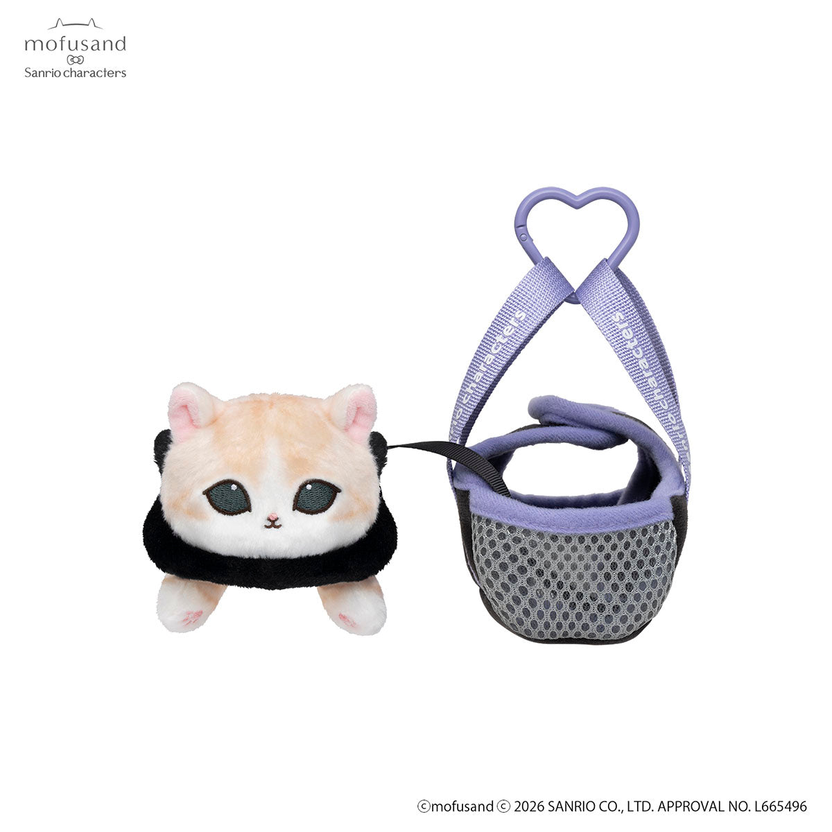 Peluche de gatito mofusand con bolso de Kuromi
