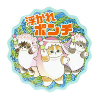 Stickers holográficos Mofusand: gatitos tiburón