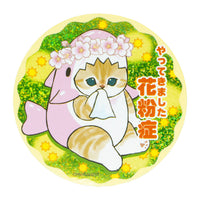 Stickers holográficos Mofusand: gatitos tiburón
