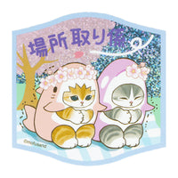 Stickers holográficos Mofusand: gatitos tiburón