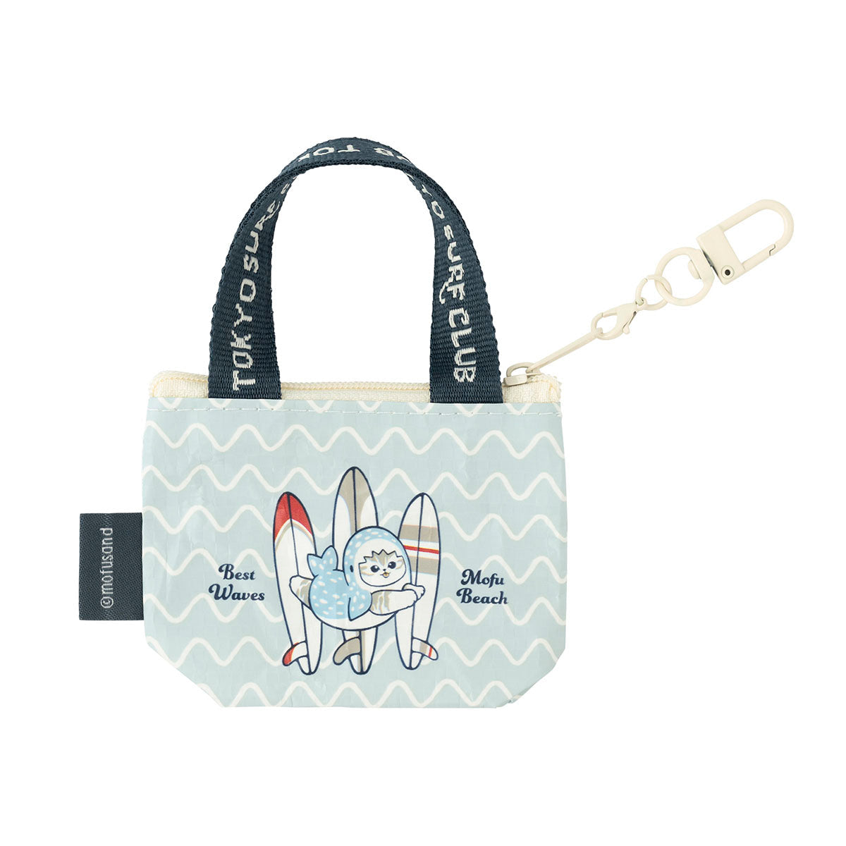 Llavero mini bolso mofusand de gatos tiburón