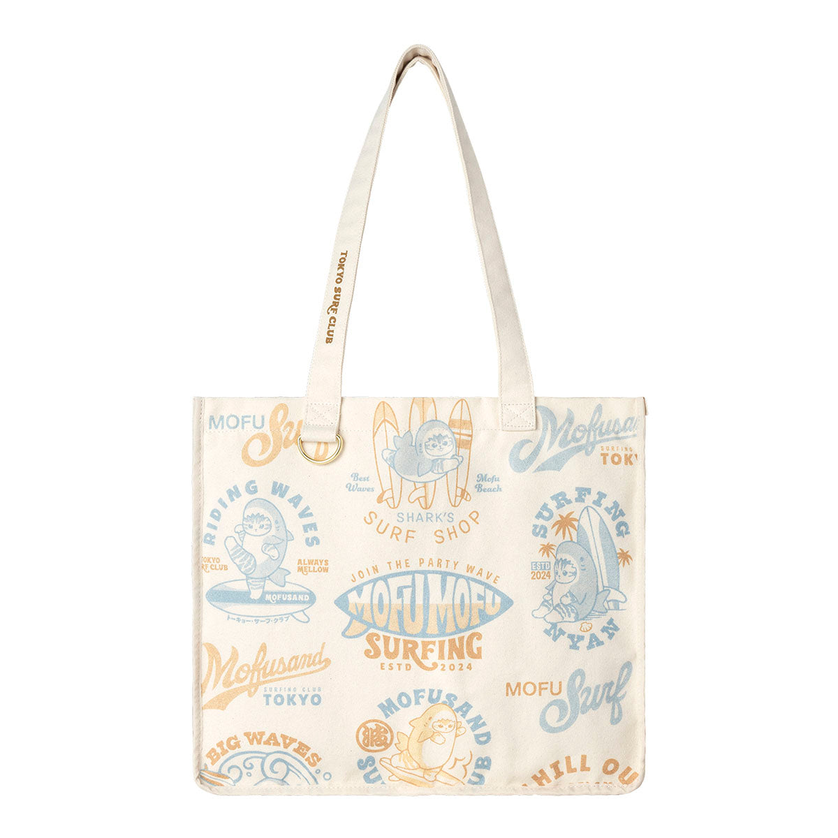 Bolso tote cuadrado Mofusand Board Shark