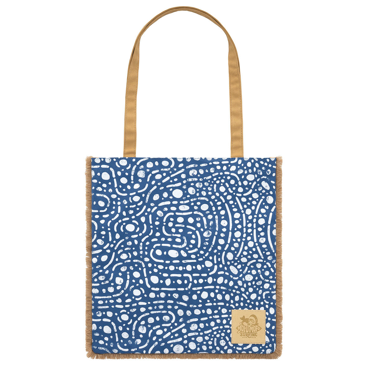 Bolso tote plano con flecos Mofusand BOARD SHARK!