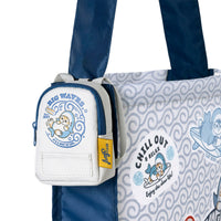 mofusand: mini mochila con bolsa reutilizable blanca