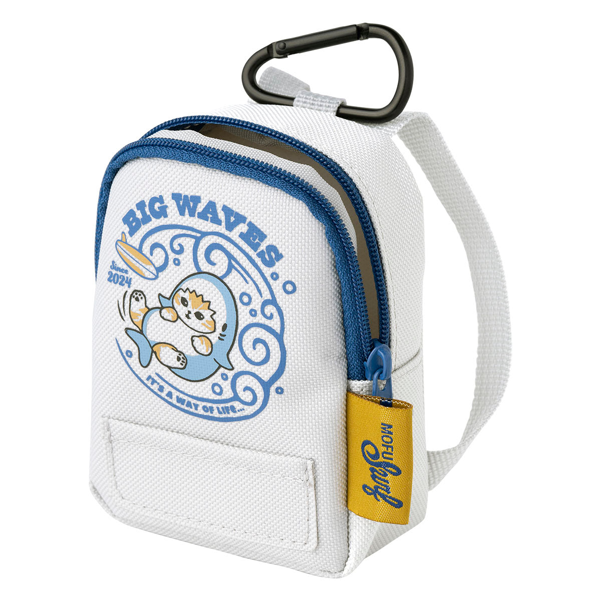 mofusand: mini mochila con bolsa reutilizable blanca