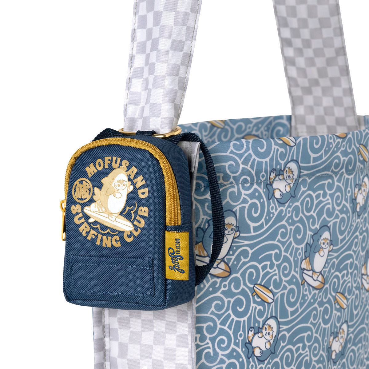 Mofusand BOARD SHARK! Mochila mini y bolsa azul marino