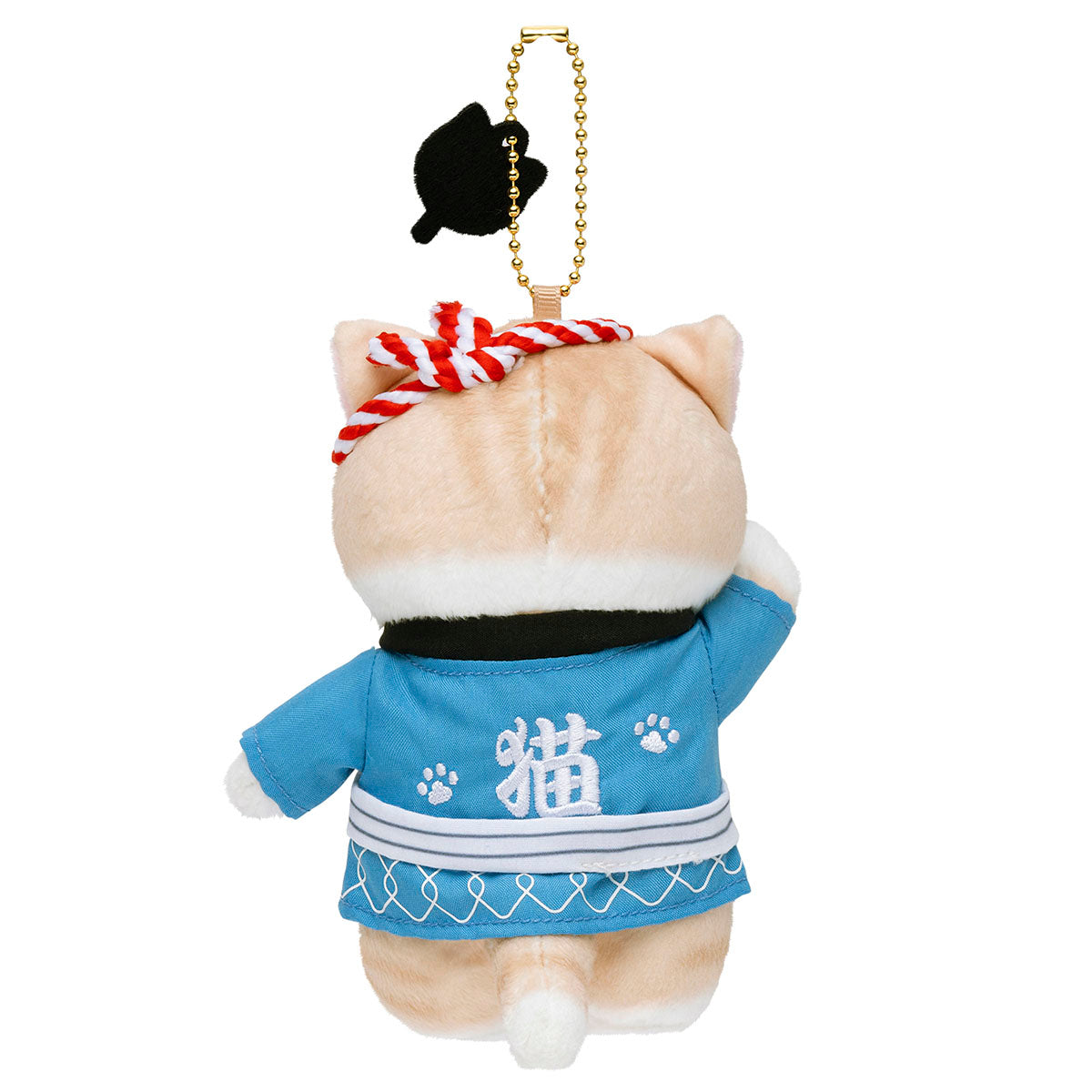 Peluche colgante mofusand con chaqueta de festival azul