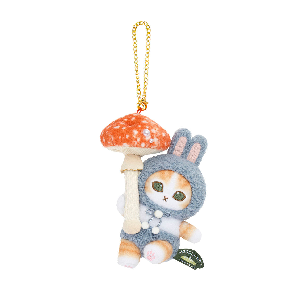 Mofusand Woodlands: colgante de gatito conejo y hongo