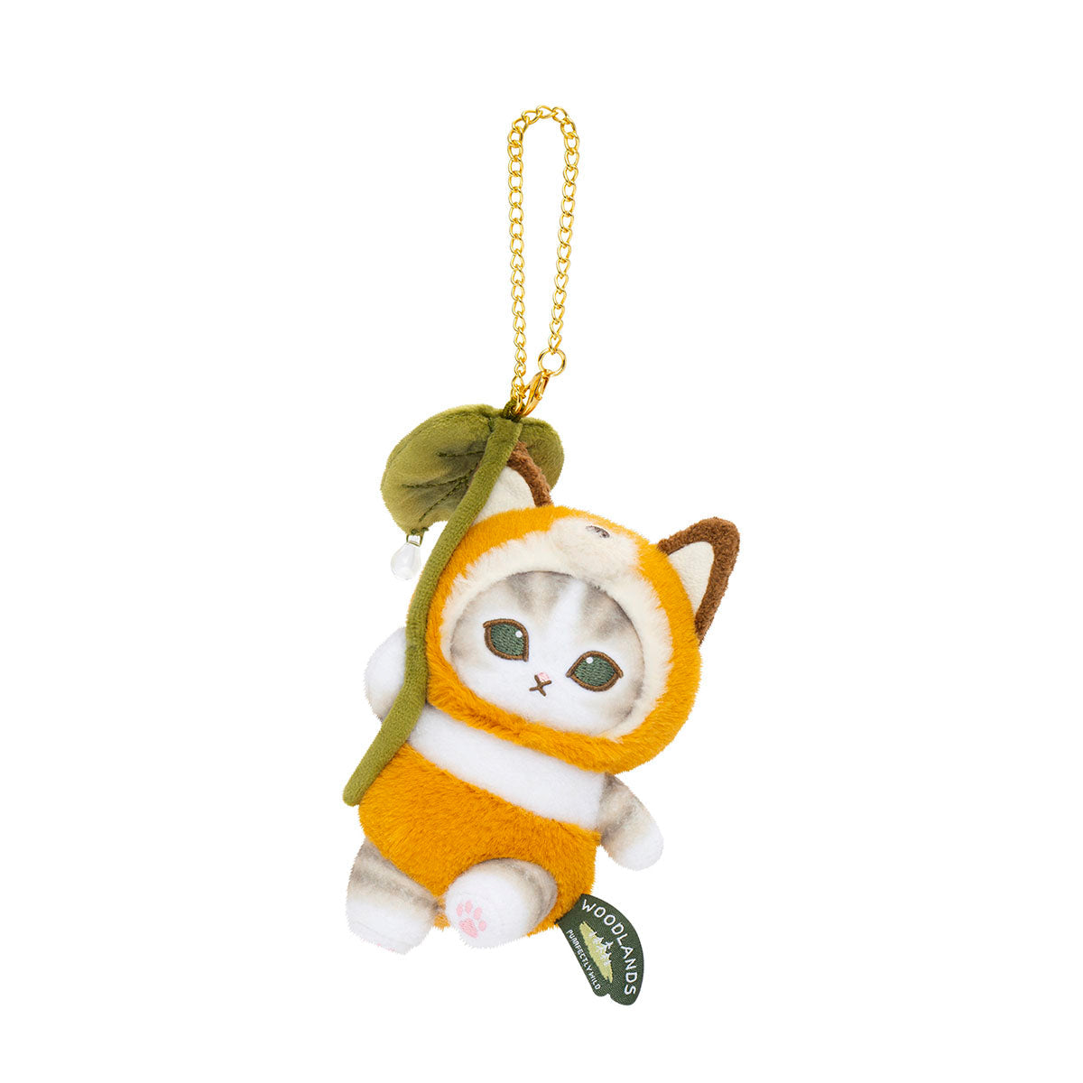Mofusand Woodland: Mascota de gato zorro con hoja