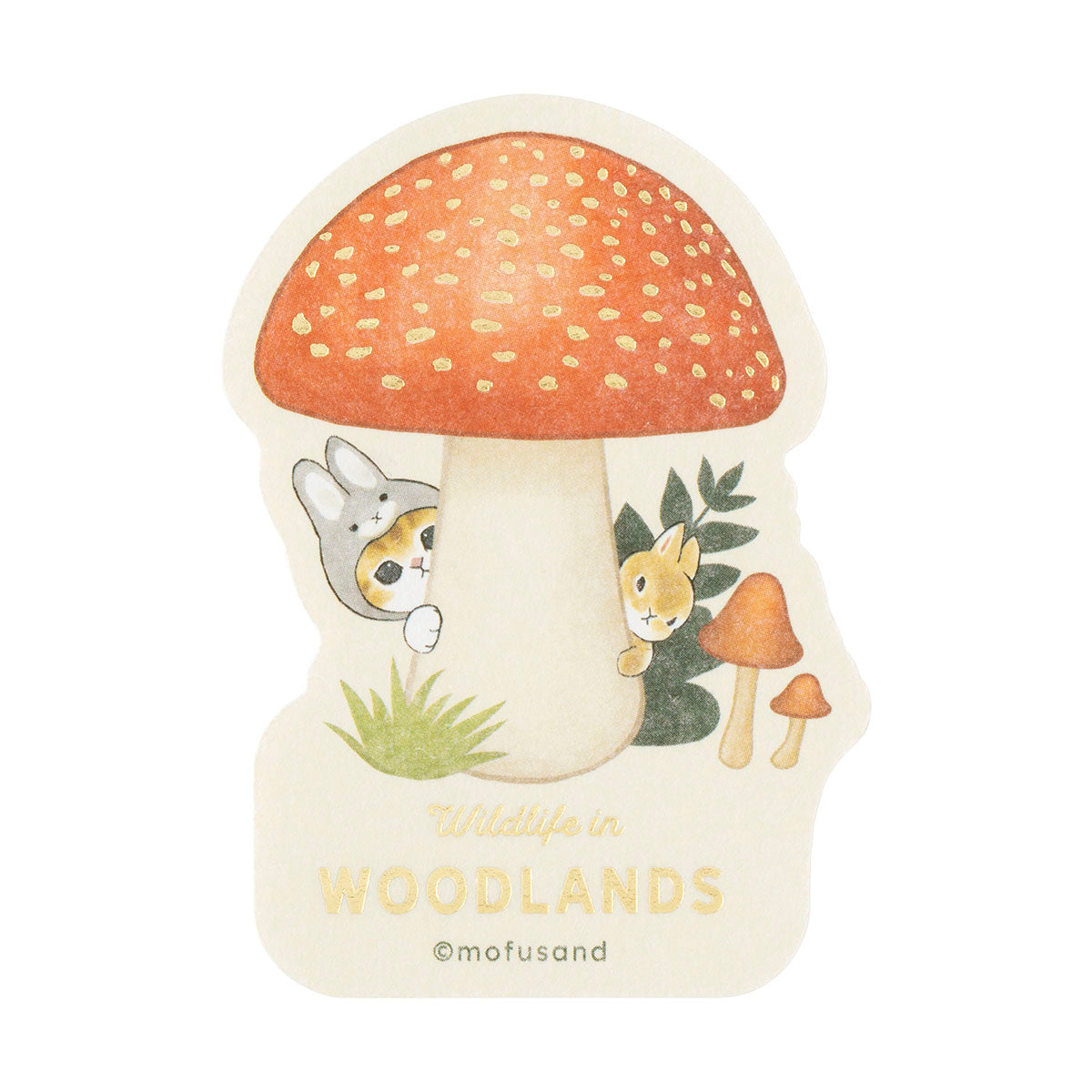 mofusand Woodland: sticker con foil para celular