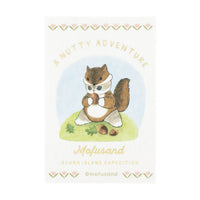Sticker Mofusand Woodlands con foil: gatito ardilla