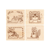 Set de timbres decorativos de madera Mofusand