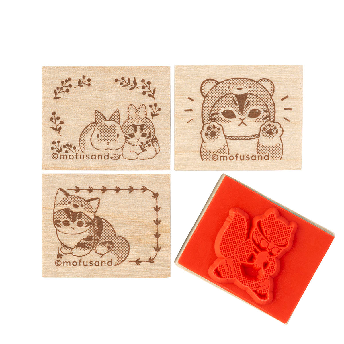 Set de timbres decorativos de madera Mofusand