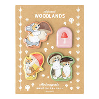 mofusand: Set de 4 imanes mini del bosque