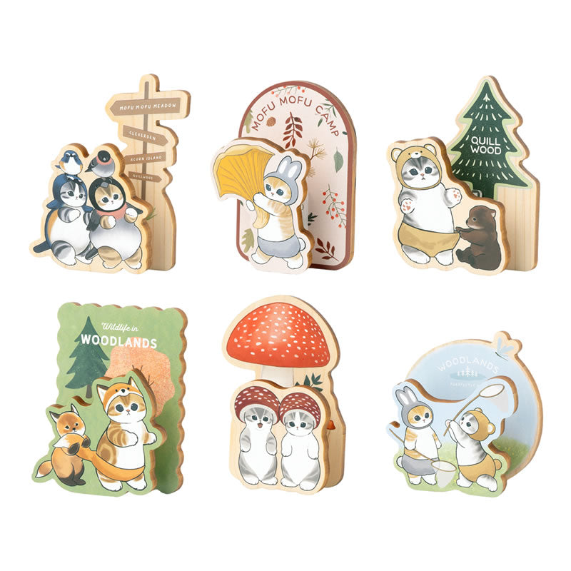 Clips de madera Mofusand Woodland (6 diseños)