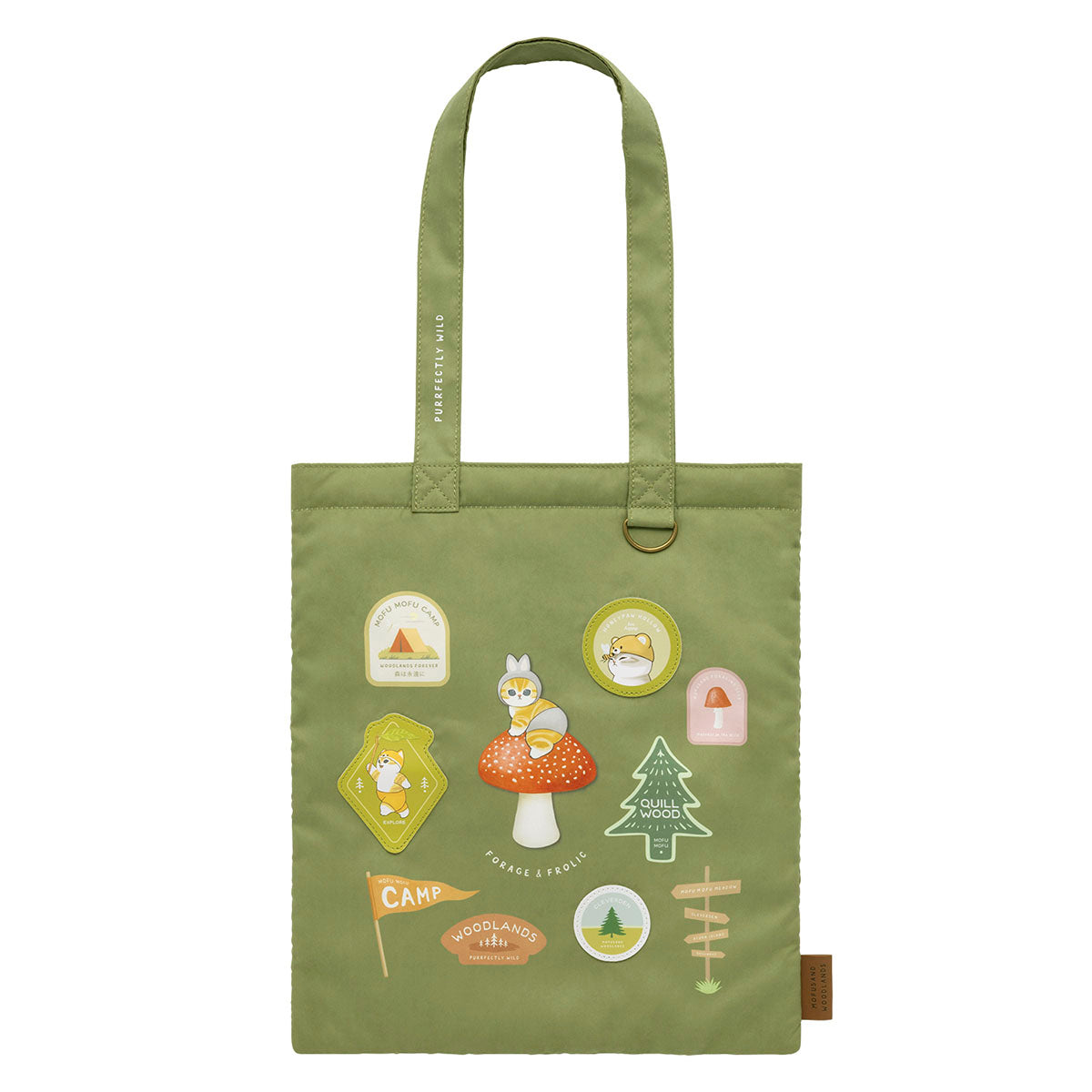 Bolso tote plano mofusand Woodlands con parches