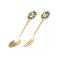 Set de cucharita y tenedor Mofusand Woodland